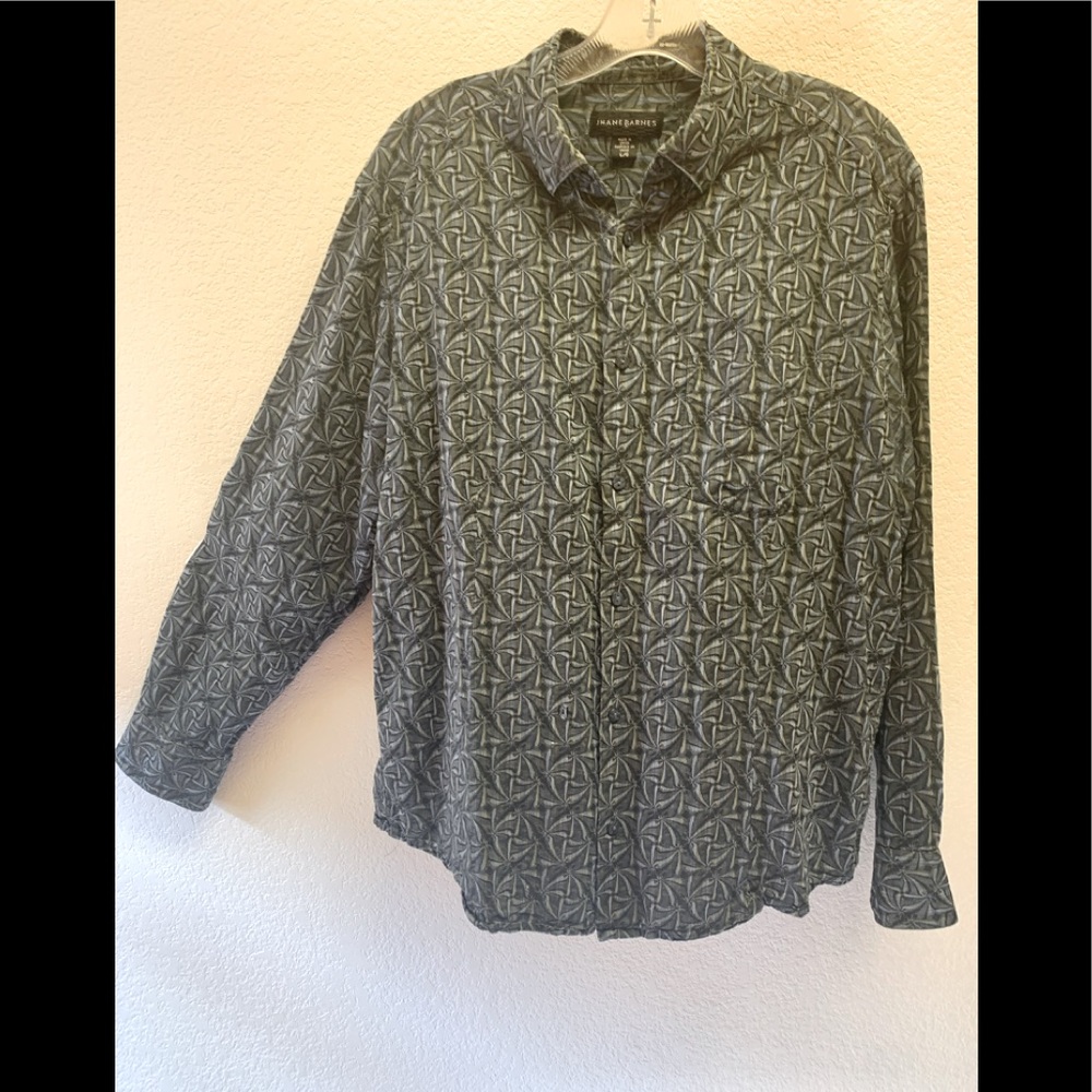 JHANE BARNES Designer Shirt Large Silk/Cotton